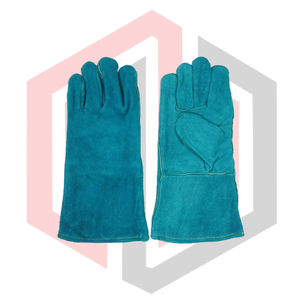 Gants de travail de sécurité en cuir pleine fleur de qualité supérieure, résistants à la chaleur, pour soudeurs TIG/MIG, barbecues, pompiers, anti-coupures et anti-déchirures - Product Image 1