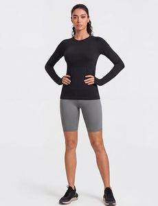 Wholesale Womens <b>Long</b> <b>Sleeve</b> Yoga <b>Tops</b> Custom Sportswear OEM ODM Factory Breathable <b>Stretch</b> Quick Dry Moisture Skinny Fit - Product Image 6