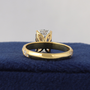 Anillo de Compromiso de Lujo con Diamante Cultivado en Laboratorio de Corte Cruzado de 2.50 CT, Certificado por IGI, Solitario, Oro Sólido de 14K, Regalo para Fiestas y Aniversarios - Product Image 4