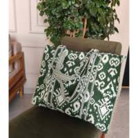 Sac fourre-tout décontracté en coton matelassé indien fait main |   Sac en tissu réutilisable écologique, couleurs mélangées, usage quotidien, fermeture magnétique