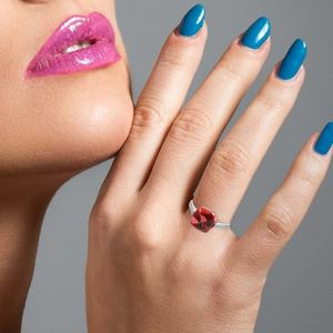 Lab Grown Tourmaline IGI Certified <b>925</b> Sterling <b>Silver</b> 9K 14K Gold Plated 10mm Cushion Cut 8CT Anniversary Promise <b>Ring</b> Women - Product Image 2