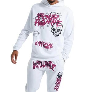 Ropa de calle personalizada Puff estampado chándal de gran tamaño Jogger hombres ropa deportiva Tech Fleece algodón chándal hombres chándal para invierno - Product Image 4