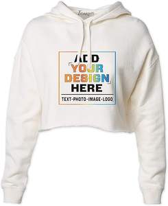 Sweat-shirts à capuche personnalisés pour femmes, ajoutez votre texte, votre image, votre photo, sweat-shirt à capuche court - Product Image 5