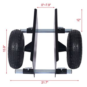 600lb Panel <b>Dolly</b> <b>with</b> 10in. Pneumatic <b>Wheels</b> for Moving Heavy Panels - Product Image 6