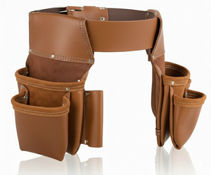 เข็มขัดเครื่องมือหนังพรีเมียมผ้าแคนวาสแบบหนาพิเศษสำหรับช่างไฟฟ้า ช่างไม้ กระเป๋าคาดเอวปรับได้ ราคาขายส่ง OEM - Product Image 1