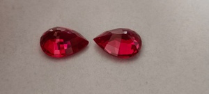 Pierres précieuses en rubis rouge taillées en ovale, polies, en vrac, fabriquées à la main par des designers, pour la création de bijoux fins et tendance. - Product Image 2