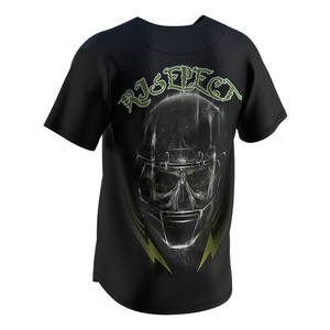 Maillot de baseball en gros, grande quantité, fermeture boutonnée, empiècements contrastants, haute qualité, vêtements d'équipe OEM, polyester, séchage rapide - Product Image 5
