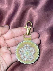 Premium Eco-Friendly Classic Embroidery Beaded Handcrafted Seed Bead Floral <b>Keychain</b> Key Holder Purse Charm Fashion Accessory - Product Image 3