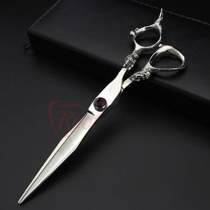 Latest Dragon Handle Stainless Steel Blade <b>Left</b>-<b>Handed</b> Foldable Barber <b>Scissors</b> Customized Color Low Price for Sale - Product Image 2