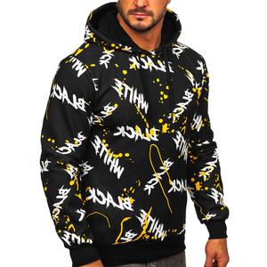 เสื้อฮู้ดดี้ลำลองสำหรับผู้ชาย ผ้าฟลีซระบายอากาศ พิมพ์ลายดิจิทัล ปรับแต่งได้ ผลิตจากโพลีเอสเตอร์/คอตตอน สินค้ามาใหม่ ขายดี - Product Image 2