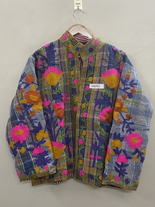 Handmade 100% Cotton Kantha Embroidered Winter/<b>Spring</b> Eco-Friendly <b>Women's</b> One-of-a-Kind Full Sleeve Floral Pattern Bohemian - Product Image 4