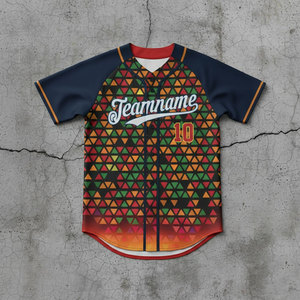 Camisetas de Béisbol Lisas de Diseño Personalizado de Primera Calidad, Precio al por Mayor, Uniformes de Equipo de Béisbol Coloridos y Modernos - Product Image 1