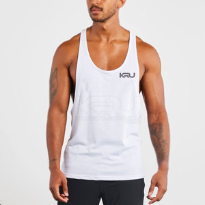 High Quality Plain Solid Color Men <b>Stringer</b> Tank Relaxed Fit Sleeveless <b>Vest</b> For Fitness Training Casual Home And Street Wear - Product Image 1