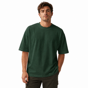 Camiseta de Hombre con Logotipo Personalizado en la Parte Delantera, 240 GSM, 100% Algodón, Cuello Redondo, Hombros Caídos, Impresión Serigrafiada, Antiencogimiento - Product Image 5