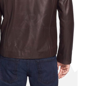Chaqueta de Cuero para Hombre de Alta Calidad, Chaqueta de Cuero Marrón para Hombre, Último Diseño 2026, Chaquetas de Cuero Genuinas para Invierno - Product Image 5