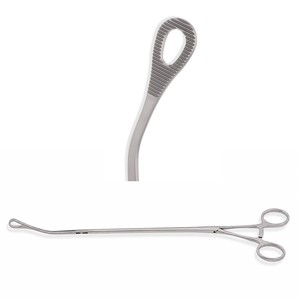 Pinzas VATS Foerster Curvas Izquierdas con Mordazas Ovaladas Dentadas 24cm Longitud de Trabajo Longitud Total 34cm Mordaza 20mm Eje 10mm -ZETOMEDPRO - Product Image 2