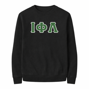 Sudadera negra de la hermandad Iota Phi Lambda, ropa con letras griegas, top informal con cuello redondo para mujer, calidad premium - Product Image 5