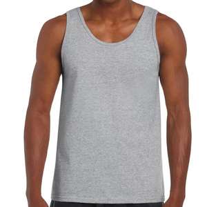 Débardeurs de sport sans manches pour hommes 100% coton pour la vente en gros - Product Image 2