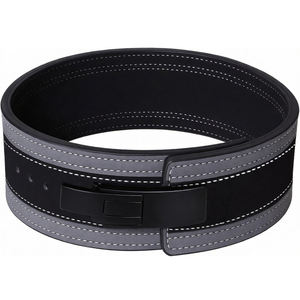 Ceinture de musculation professionnelle en cuir de vachette véritable de haute qualité, 10 mm, respirante, résistante à l'usure, avec boucle à levier - Product Image 1