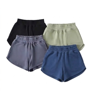 Summer Casual Women's High Elastic Breathable Cotton Sports Eco-Friendly Quick Dry Solid Color Gym Fitness Running <b>Shorts</b> - Product Image 5