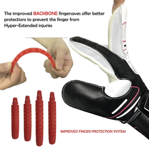 ถุงมือผู้รักษาประตูมืออาชีพรุ่นใหม่ พร้อมอุปกรณ์ป้องกันนิ้วมือ สำหรับผู้ใหญ่และเด็ก ถุงมือผู้รักษาประตูแบบหนา ทำจากยางลาเท็กซ์เนื้อเรียบ สำหรับฝึกซ้อมฟุตบอล - Product Image 4
