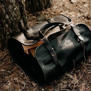 Sac en cuir pour le transport et le rangement du bois de chauffage, idéal comme cadeau - Product Image 4