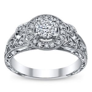 Amuletos de anillo de diamantes naturales para bodas, fiestas, 14K, 18K, 22K, ajuste de ilusión de oro, joyería con incrustaciones de bisel para hacer compromiso - Product Image 3