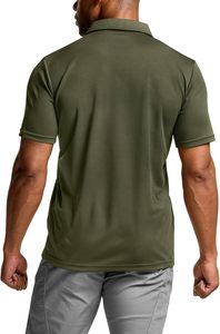 เสื้อเชิ้ตผู้ชายพรีเมียม ผ้าฝ้ายลายดอกไม้ เป็นมิตรกับสิ่งแวดล้อม ดีไซน์เรียบง่าย โลโก้ด้านหน้า แขนสั้น ระบายอากาศได้ดี ผลิตจากผ้าทอ เหมาะสำหรับกอล์ฟ รับผลิตแบบ OEM ODM จากโรงงาน - Product Image 3