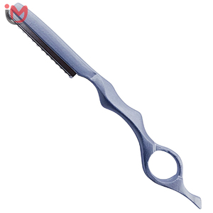 Rasoirs professionnels de salon pour la coiffure personnelle, légers, argentés, manuels, pour la coupe des cheveux, avec manche ergonomique, OEM - Product Image 1