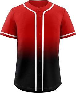 Maillots de baseball personnalisés respirants en gros à manches courtes, sublimation frontale, tenues d'équipe 100 % polyester, fabricant de vêtements de sport - Product Image 4