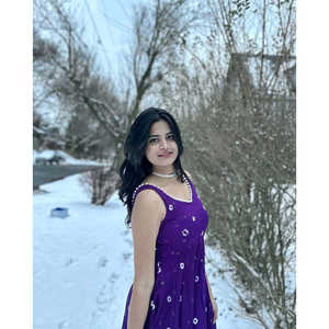 Vestido de Fiesta Morado de Diseño Sai Creation con Hermosa Dupatta para un Look de Club, Talla L - Product Image 3