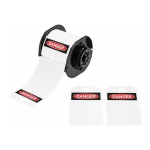 Étiquettes de danger LOTO Brady OSHA imprimables, face avant vierge, dos flexible, PVC réfléchissant pour imprimantes B30 - Product Image 3