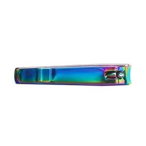 Iridescent Rainbow Nail Clipper Multi Color Finish Professional Finger Trimmer Stainless Steel Manicure Trendy Grooming Item - Product Image 2