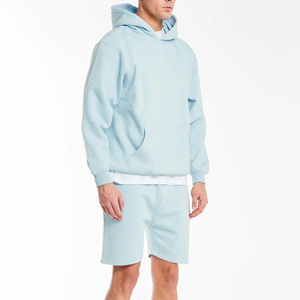 Top Quality Latest Stylish <b>Men</b> <b>Hoodies</b> <b>Short</b> <b>Set</b> Wholesale New Design Solid Color <b>Men</b> <b>Hoodies</b> <b>Short</b> <b>Set</b> - Product Image 3