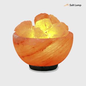 Lámpara de Sal Rosa del Himalaya Natural de Lujo, Cristal Decorativo, Luz Purificadora de Aire, Hecha a Mano, Portátil, para Dormitorio u Oficina, Relajante - Product Image 1