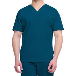 Ensemble d'uniformes médicaux en coton respirant pour infirmières et personnel hospitalier – Haut à col en V et pantalon – Vente en gros - Product Image 6