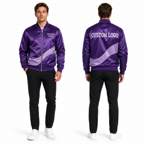 Veste en satin pour homme, personnalisable, vente en gros, pour fêtes, événements, mariages, danse, course, moto, printemps, automne, confortable, respirante, douce - Product Image 4