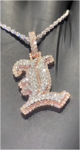 Pendentif Lettre en Argent Sterling 925 avec Moissanite VVS GRA Bling Hip Hop, Testeur de Diamant Inclus, Vente Directe Usine, pour Hommes, Idéal Soirées - Product Image 2