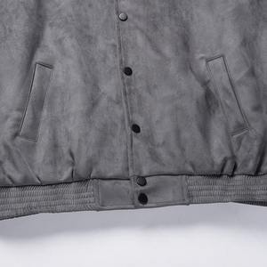 เสื้อผ้าบุรุษ เสื้อแจ็คเก็ตบอมเบอร์หนังกลับติดกระดุมสำหรับผู้ชาย ฤดูหนาว ขายส่ง คุณภาพสูง ปี 2022 - Product Image 6