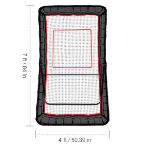 Rete di Rimbalzo per Lacrosse 4x7 Piedi, Rete da Allenamento per Pallavolo/Softball/Throwback, Ausilio per l'Allenamento di Ritorno della Palla - Product Image 6