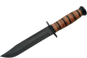 Nuevo Cuchillo de Caza y Bowie de 12 Pulgadas para Camping, con Mango de Cuero, Hoja de Acero Inoxidable 3CR13 Fuller, Funda, Personalizable OEM/ODM - Product Image 3
