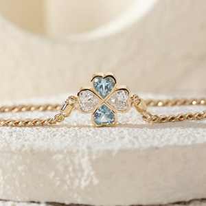 Bijoux en argent 925 de haute qualité, chaîne à maillons en moissanite, couleur D, moissanite VVS, bracelets trèfle à quatre feuilles, bijoux de luxe pour femmes, cadeau - Product Image 3