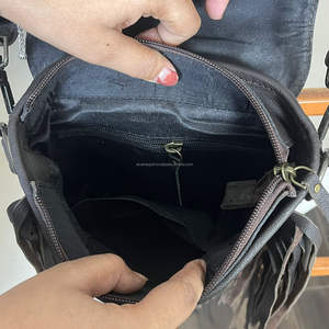 New 2025 Women's Fashion Trend One <b>Shoulder</b> <b>Bag</b> Western Design Hand Tooled Cow Leather Messenger <b>Bags</b> for Daily Use Concho Purse - Product Image 3