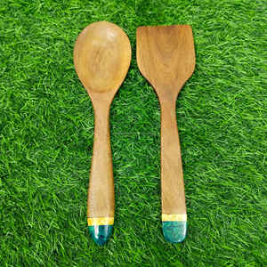 Juego de Espátulas de Madera de Lujo Premium, Ecológicas, Hechas a Mano, Utensilios de Cocina para Fiestas a Precio Económico - Product Image 5