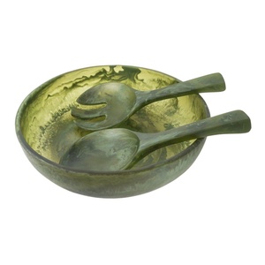 Artizon Studio Handmade High Quality Eco-Friendly Resin <b>Salad</b> <b>Tools</b> Server Spoons Custom Color Dishwasher Safe Microwave Oven - Product Image 2
