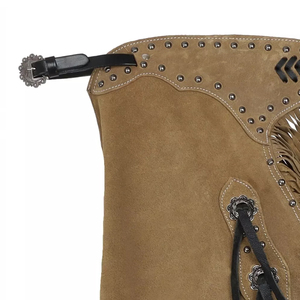 Fashionable <b>Men</b> or Genuine <b>Leather</b> Western <b>Chaps</b> Custom Logo Embroidery Shiny <b>Leather</b> Riding High Quality <b>Chaps</b> - Product Image 6