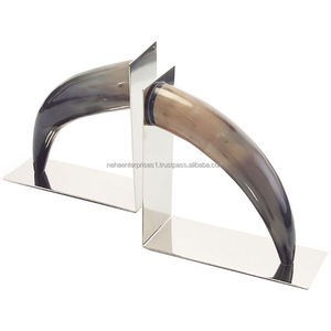Sujetalibros de Lujo con Diseño de Cuerno, Hecho a Mano, Elegante Organizador de Librería, Pieza Decorativa de Interior, Calidad Premium - Product Image 1