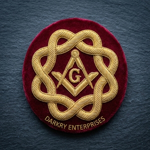 Parche Bordado a Mano con Hilo de Oro y Plata, Insignia Masónica del Gran Patrón, Estrella de Seis Puntas en Terciopelo Negro, Adorno para Blazer - Product Image 2