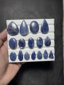 Saphir bleu naturel cabochon, pierre précieuse polie, saphir bleu en vrac, fabricant et fournisseur de bijoux en gros - Product Image 2