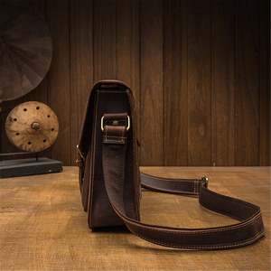 Maletín y Bolsa de Mensajero de Cuero Genuino Vintage Ligero para Uso Diario en la Oficina, para Hombre, Bolsa para Portátil de 14 Pulgadas LLB-0315 - Product Image 2